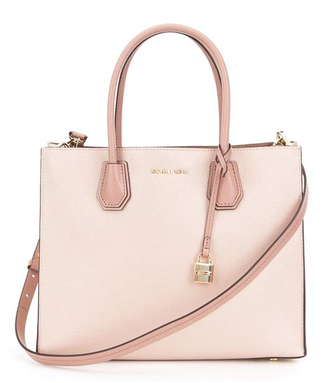 michael kors studio mercer large leather tote pink one size|Michael Kors mercer bag large.